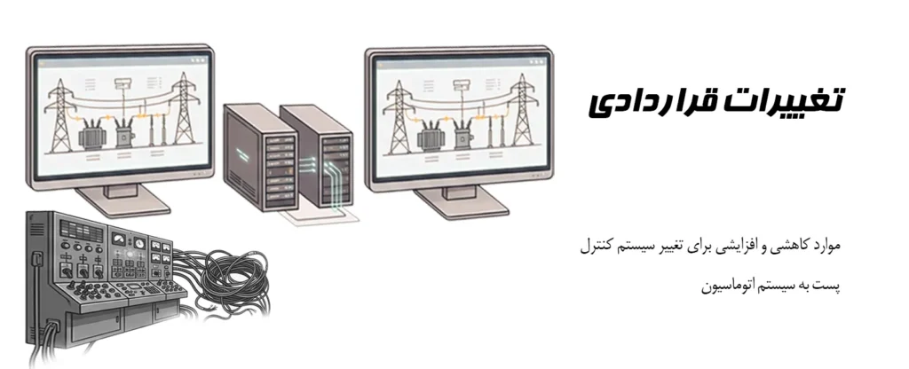 تغییرات قراردادی موارد کاهشی و افزایشی برای تغییر سیستم کنترل پست به سیستم اتوماسیون 1 Contractual changes