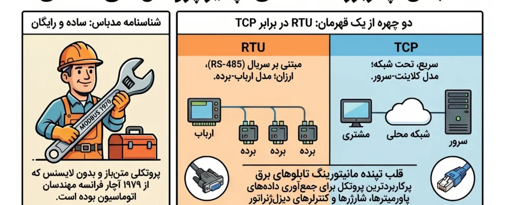پروتکل ارتباطی MODBUS 2 Header Modbus communication protocol